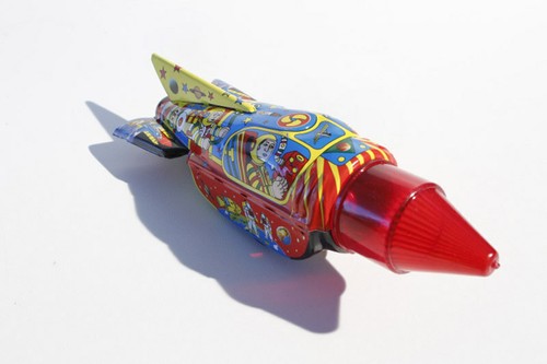 Blechspielzeug rakete - *,