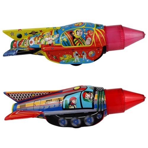 Space blechspielzeug rakete - space,