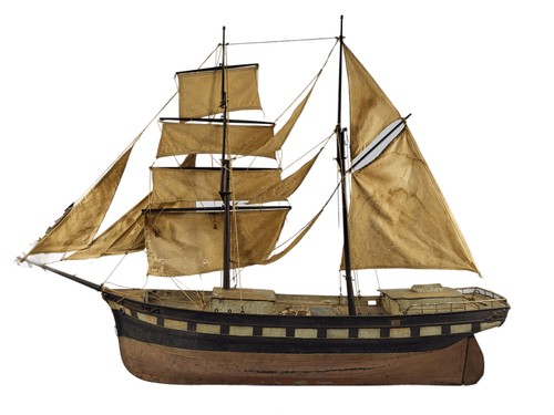 Blechspielzeug segelschiff - segelschiff, um
