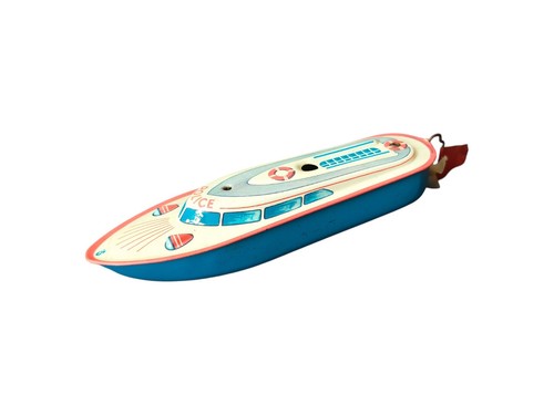Polizei boot aus blech - ms,