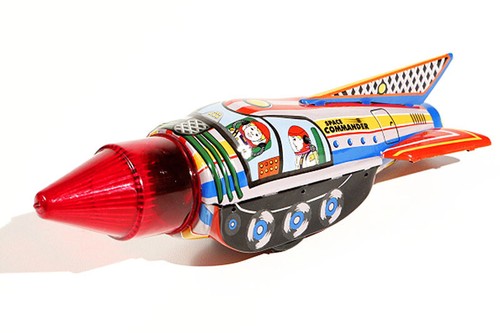 Blechspielzeug rakete - *,